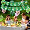 Keroppi Birthday Party Decorations, 83pcs Keroppi Frog Party Supplies with Happy Birthday banner, Cupcake Toppers, Balloons and Stickers for Big-Eyed Frog Theme Kids Birthday Shower Party