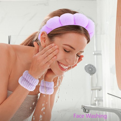 Chanaco Makeup Headband,Wrist Towels for Washing Face, Headband for Washing Face, Skincare Headband,Spa Headband, Face Wash Headband,Teen Girl Gifts Trendy Stuff, Hair Accessories for Women Girls