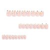 24pcs Pink Press on Nails Short Square Decoration Spring Glossy Fake Nails Short Coffin Flower Nail Supplies Acrylic Exquisite Nail Supplies for Women and Girls Full Cover Gel Reusable Set