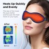 Ezona Heated Eye Mask, Warm Eye Compress Mask for Dry Eyes, USB Electric Eye Heating Pad with Temperature & Timer Control, Dry Eye Mask for Dry Eyes, Blepharitis, Sinus Migraine (Indigo)