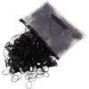 GOUWEIBA Small Rubber Bands for Hair - 1000 pcs Mini Elastic Hair Ties No Damage Tiny Hair Ties for Braids Women Baby Girls Kids Toddler Infants (Black)