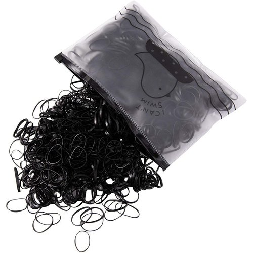 GOUWEIBA Small Rubber Bands for Hair - 1000 pcs Mini Elastic Hair Ties No Damage Tiny Hair Ties for Braids Women Baby Girls Kids Toddler Infants (Black)