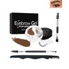Eyebrow Gel Brow Pomade Set-2 in 1 Waterproof Tinted Brow Cream Gel Auburn & Clear Brow Setting Glue Wax,Filling & Shaping Tinted Brow Filler with Brow Brush Razor,Brow Color Makeup for Women Girl-#05