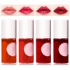 DuoZeng 4Pcs Lip Tint Stain Set,Lip Stain Long Lasting Mini Liquid Lipstick,Non-sticky,Lightweight,Matte Velvet Lip & Cheek Tint,Moisturizing Waterproof Matte Finish Lip Makeup