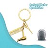 Xiahuyu Hairdresser Hair Dryer/Scissor/Comb Charm Pendant Keychain Keyring, Perfect for Salon Owner Hair Stylist Jewelry Gift Graduation Gift