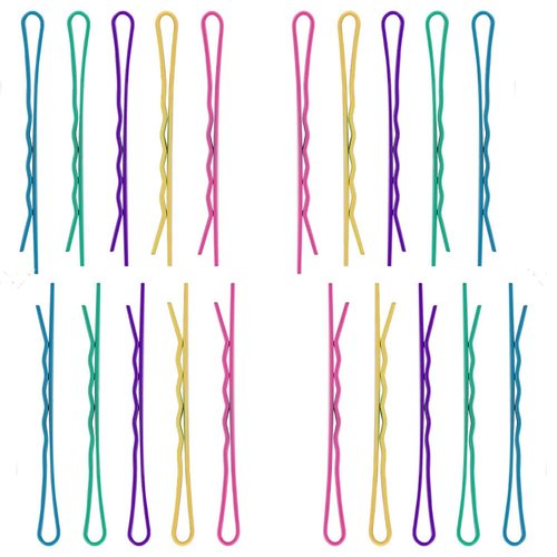 Pagabach 50PCS 2.2 Inch Colorful Hair Pins Bobby Pins Clips Curved Design with Ball Tips for Women Girls Fashion Hairdressing Beauty wedding with Case