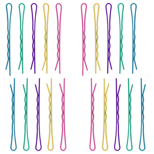 Pagabach 50PCS 2.2 Inch Colorful Hair Pins Bobby Pins Clips Curved Design with Ball Tips for Women Girls Fashion Hairdressing Beauty wedding with Case
