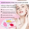 NIYET 30 pieces of Moisturizing Collagen Crystal Lip Mask - Anti-Ageing & Anti Chapped, Reduce lip Wrinkles, Fade Lip Color, Make Skin Smooth And Firm Collagen Lip Pieces (Pink)