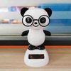Qintreesify Black and White Solar Dancing Panda Bear Tiger - Shaking Dancing, Car Dashboard Ornament, Dancing Animal Figurine for Car Interior Home Desk Decorations Solar Power Kits,Car Accessories