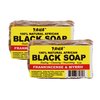 Taha African Black Soap Bar, Organic & 100% Natural, Soothing & Moisturizing, Healthy Cleansing – Great for Blemishes, Acne, Dry Scalp, and More, Natural Scent, 5 Oz (Frankincense & Myrrh, Pack of 2)