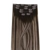 Ugeat Hair Clip in Human Hair Extensions 18 inch Clip in Remi Hair Extensions Human Hair #4 with #18 Ash Blonde Human Hair Clip in Extensions Brown 7pcs 120g(105g Hair + 15g Clips)