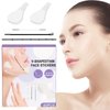 Shmian 40Pcs Invisible Face Tape Lifting for Neck Forehead Facial Wrinkles with Elastic Bands, Invisible V-Shaped Face Lifting Tape