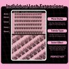 Perfect Key Pre Glued Lash Extensions Clusters Wispy Natural Look Lash Clusters D Curl Self Adhensive Cluster Eyelashes 8mm 10mm 12mm 14mm 16mm