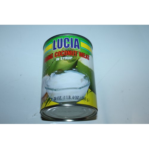 Lucia Young Coconut Meat in Syrup Pack of Four 565g a Can