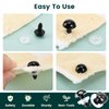 662Pcs Safety Eyes and Noses for Amigurumi, Junreox Preimum Safety Eyes for Crochet Stuffed Animals, 5-14mm Assorted Plastic Crochet Craft Eyes with Washers for Teddy Bear, Dolls, Plushies Toys, Black