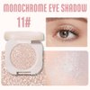 FeiCuiYun Monochrome Glittler Eyeshadow, Light Shimmer eyeshadow, pressed glitter eyeshadow, Glittle Matte Pressed Powder Single Vegan Eyeshadow; Talc, Paraben & Cruelty Free, Light Brown Glitter(11)