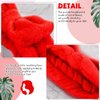 Hanaive 3 Pcs Red Face Wash Headband Wristband Set for Women SPA Bow Headbands Soft Facial Makeup Headband for Washing Face Shower Hair Supplies Christmas Skin Care Gift Winter