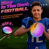 ARCTURINE Glow in The Dark Football, Size 6 Light up LED Football with USB-C Cable & Pump, Outdoor Sport Football Toys for Evening Play and Camping, Birthday Gifts for Boys 6-12 Year Old, White