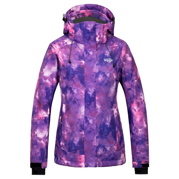 wantdo Women's Waterproof Ski Jacket Windproof Insulated Winter Warm Coat Purple M