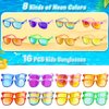 Kids Sunglasses Party Favors - 16 Packs Sunglasses Bulk for Kids with UV400 Protection in Bulk for Boys and Girls，Neon Sunglasses for Kids Birthday Graduation Party Gift