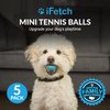 iFetch Mini Tennis Balls for Small and Medium Dogs, Toy Ball 5 Pack, Use Automatic Launcher Frenzy Brain Game, Blue, 1.5 Inch Diameter