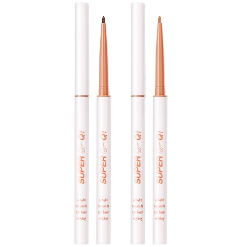 Vtrem 2 Colors Light Coffee Color Eyeliner Pen Waterproof Ultra-Fine Tip Smudgeproof Gel Eyeliner Long-Lasting Eye Liners for Women Makeup Tools