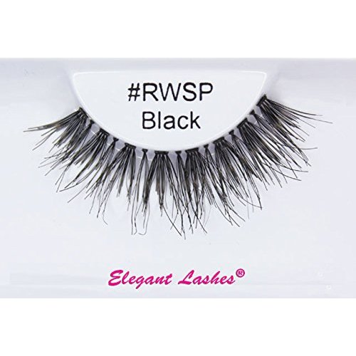Elegant Lashes #RWSP Black | Wispy False Eyelashes (Premium 100% Natural Human Hair Wispies)
