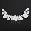 Teyglen Flower Bride Wedding Hair Comb White Flower Hair Comb Headband Decorative Hair Accessories Floral Headpiece for Women