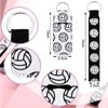 Sureio 20 Pcs Volleyball Lipstick Holder Volleyball Keychains Bulk Volleyball Gifts for Team Volleyball Portable Wristlet Keychain Lanyard for Lipstick(Volleyball,White, Black)