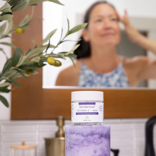 SKINTENSIVE Vitamin C + Alpha Hydroxy Acid Morning Ritual Face Cream with Sea Buckthorn Extract, 1.6 oz.