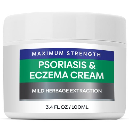 Hermon Psoriasis Eczema Relief Cream: Maximum Strength for Psoriasis Eczema - Relieve Symptom of Resistant Effective for Seborrheic Dermatitis Folliculitis 100m 3.4 Fl Oz (Pack of 1)
