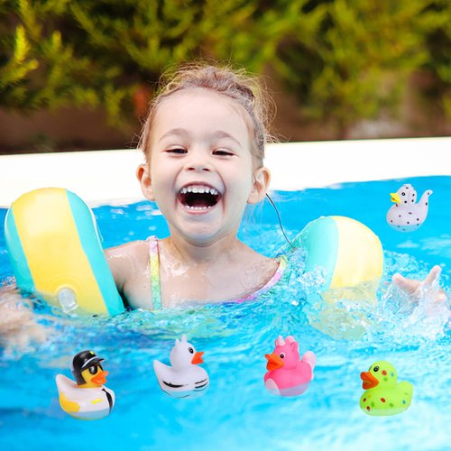 25 Pack Rubber Ducks,Assorted Rubber Duckies for Kids,2 Inch Assortment Rubber Duck,Multicolor Mini Duck Float Tiny Ducks,Rubber Duck Bath Toys for Baby Shower Birthday Party Favors