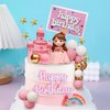 26PCS Princess Cake Topper Castle Cake Topper Girl Princess Cake Topper Happy Birthday Cake Decoration for Girl Birthday Princess Party Supplies