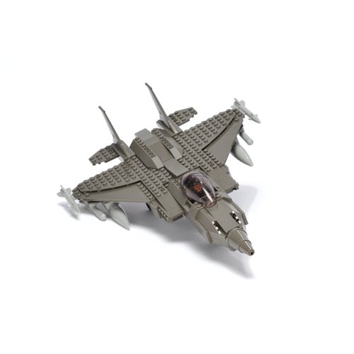 Ultimate Soldier Fighter Jet Military Building Kit, Grey