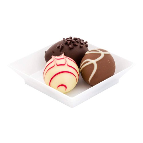 Restaurantware 2.5 x 2.5 Inch Mini Tasting Plates 100 Disposable Square Plastic Plates - Durable Stylish White Plastic Hors D'oeuvre Serving Plates For Desserts Or Appetizers At Parties