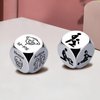 Funny Date Night Dice Anniversary Wedding Gifts for Him Her Valentines Engagement Christmas Bride Shower Gifts for Boyfriend Girlfriend Foodie Steel Dice Ideas (2pcs(Time+Move))