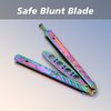 Little World Butterfly Knife - 1 Pack Trainer Practice Tool Steel Metal - Pro Folding Knife Unsharpened with Ergonomic Handle - Training Knife Practicing Flipping Tricks