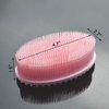 Exfoliating Silicone Body Scrubber Silicone Bath Brush Glowing Skin Silicone Shower Loofah for Gentle Exfoliating Long Lasting Lathers Well & More Hygienic Than Traditional Loofah Body Brush (Pink)