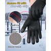 FEWTUR Winter Heated Gloves for Men Women Cold Weather - Waterproof Thermal Warm Gloves for Running Cycling