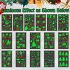 Cerlaza 16 Sheets Glow Christmas Tattoos for Kids Holiday, Christmas Stocking Stuffers Party Decorations Supplies, Xmas Stickers for Boys Girls Party Favors Games Toys