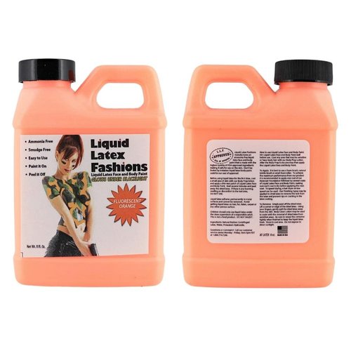 Ammonia Free Liquid Latex Body Paint 8oz Fluorescent Orange