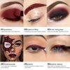 DE'LANCI Dark Red Eyeshadow Matte, Single Crimson Red Eyeshadow Palette + Applicator, Intense Blendable Burgunry Shade Red Eye Makeup, for Halloween Bruise Makeup Vampire Zombie Goth SFX Body Paint 07