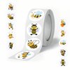 Cute bee Stickers (500 PCS),Aesthetics Cartoon Cute Decal Rolls Self-Adhesive Seals for Kids Girls Boys Teens for Birthday Party Decoration for Water Bottle Laptop Scrapbook Card Envelope