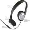 Panasonic Headphones, On-Ear Lightweight Earphones with Microphone and XBS for Extra Bass and Clear, Natural Sound, 3.5mm Jack for Phones and Laptops, Work from Home - RP-HT21M (Black & Silver)