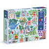 Planter Perfection 1000 Piece Puzzle with Shaped Pieces from Galison - 27” x 20” Puzzle with 20 Uniquely Shaped Pieces, Colorful Artwork, Thick & Sturdy Pieces, Challenging & Fun Activity for Adults