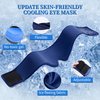 Cooling Gel Eye Mask Sleep - Puffy Eyes,Dark Circles,Migraine Relief, FSA HSA Eligible, FACEMOON Reusable Sleep Mask for Hot & Ice Cold Compress,Long-Lasting Comfort for Dry Eyes,Eye Strain(Blue)