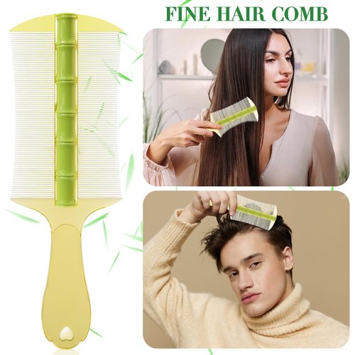 START MAKERS 3PCS Dandruff Comb, Extra Fine Tooth Comb for Women Men Kid, Double Side Hair Combs for Remove Lice Hair Care Grooming, Mustache Beard Comb