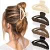Canitor Hair Clips Set - Neutral Matte Claw Clips for Thin, Medium, and Thick Hair - Cute Semicircle Designs for Women