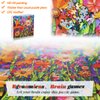 Bgraamiens Puzzle-Mosaic Art Flowers-1000 Pieces Mosaic Art Paper Puzzle for Adults, Stained Glass Art Puzzle with Flowers, Impossible Puzzle Color Challenge Flowers Puzzle for Adults