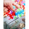 100 Packs Bluk Flowers Rainbow Mini Pop Fidget Keychain , Birthday Party Favors ，for Kids boy and Little Girl Summer Student Prize Gifts